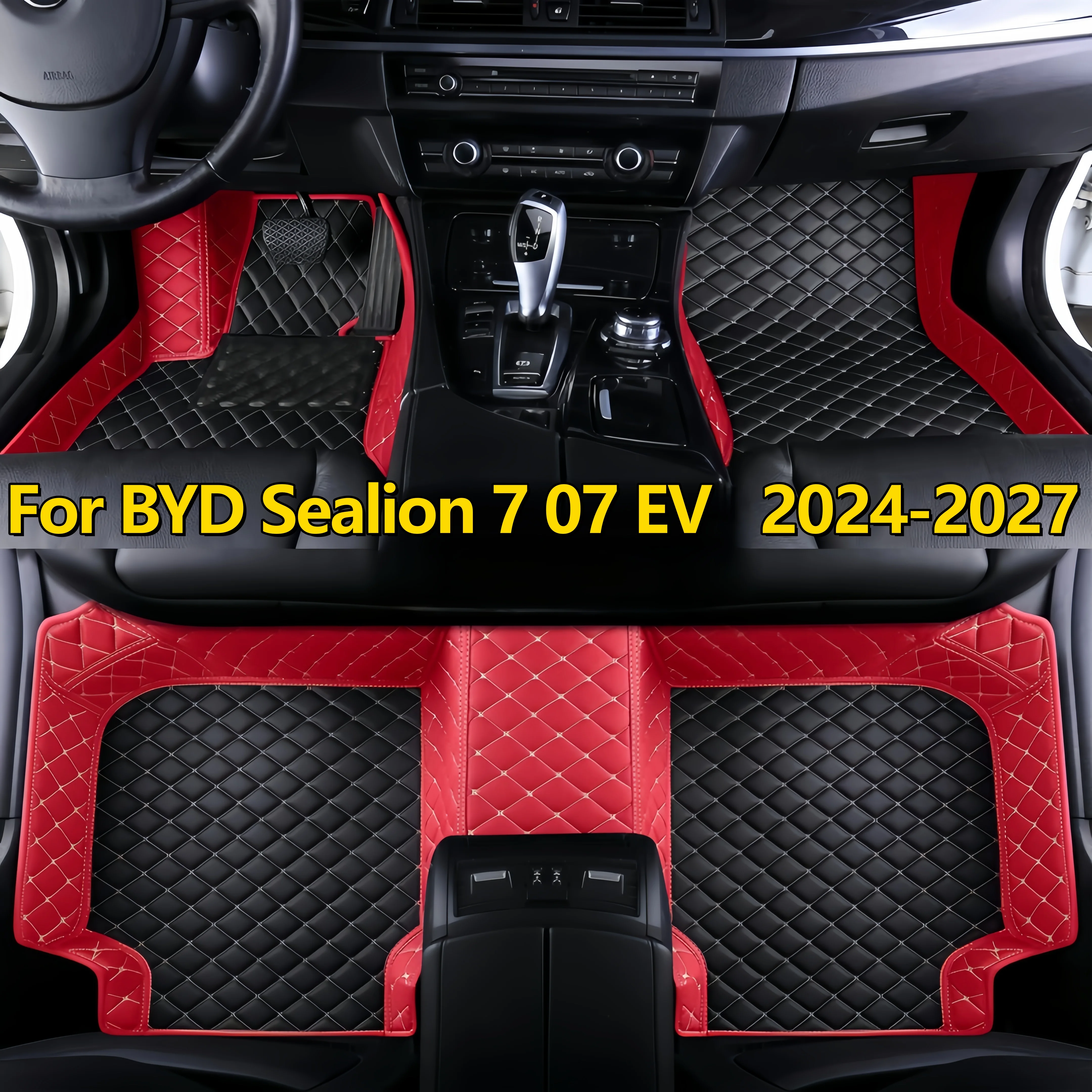 Custom Car Floor Mats For BYD Sealion 7 07 EV 2024 2025 2026 2027 Floor Mat Car Mat Accessories Interior Accessories