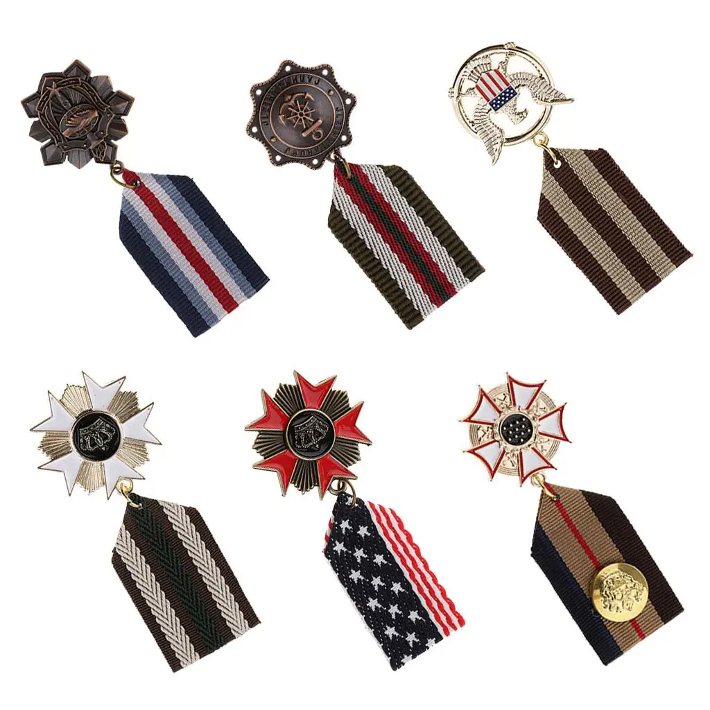 Luxury Metal Lapel Pin Brooch Vintage Epaulet Badge Fashion Clothes Pin for Men’s Uniform Collectors