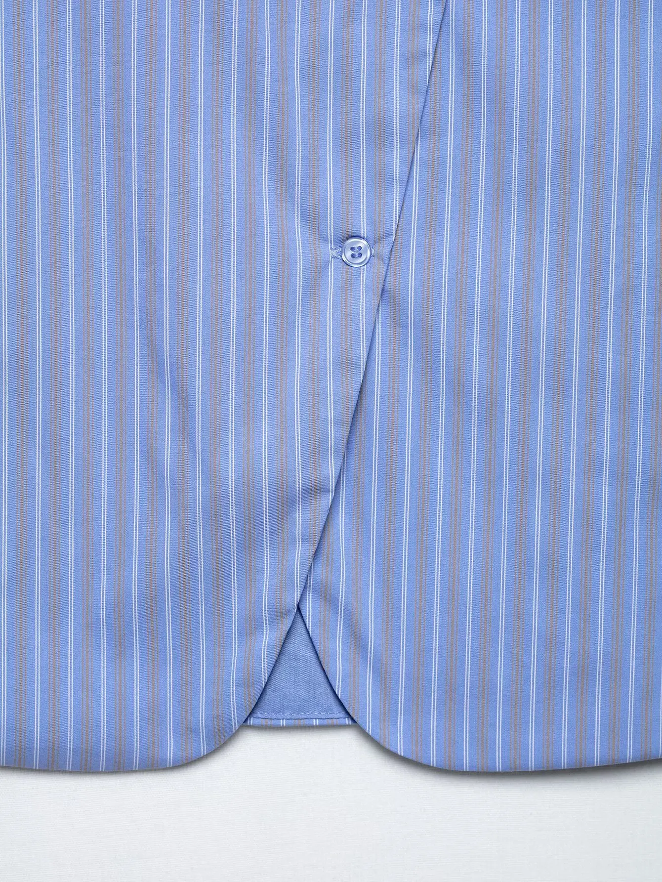 Zevity Women Fashion Sleeveless Striped Print Vest Blouse Office Lady Button Business Shirt Chic Chemise Blusas Crop Tops LS9055