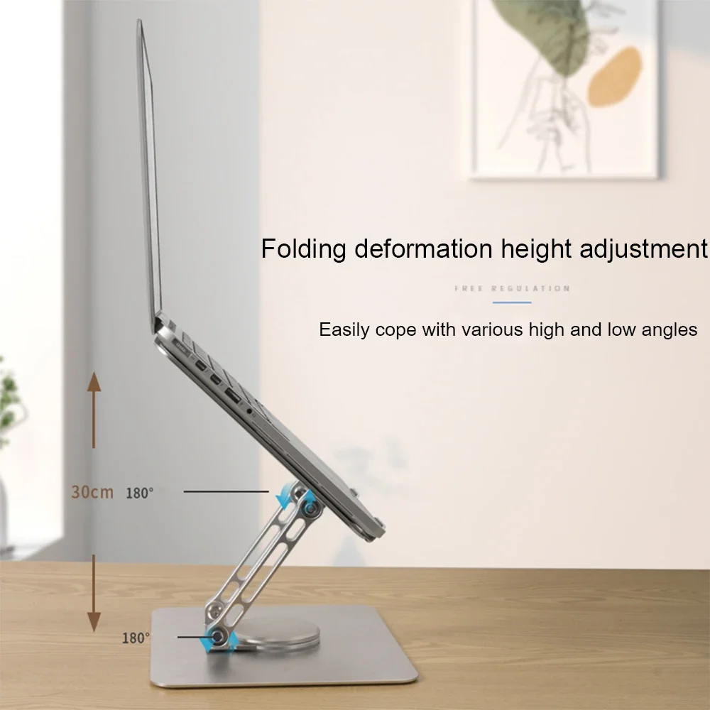 Laptop Stand 360° Rotating Read Book Holder for MacBook Air Foldable Stand Notebook Laptop Support Macbook Aluminum Tablet