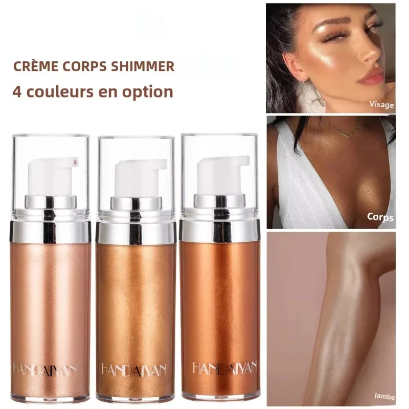 Liquid Highlighter Makeup Smooth Shine Shimmer Glitter Highlighter Liquid Cream Foundation Long Lasting Body Cosmetics