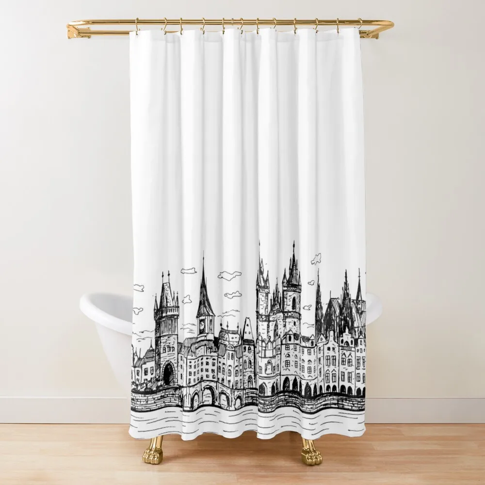 

Prague Shower Curtain Luxury Bathroom Cover Bathroom Shower Curtain