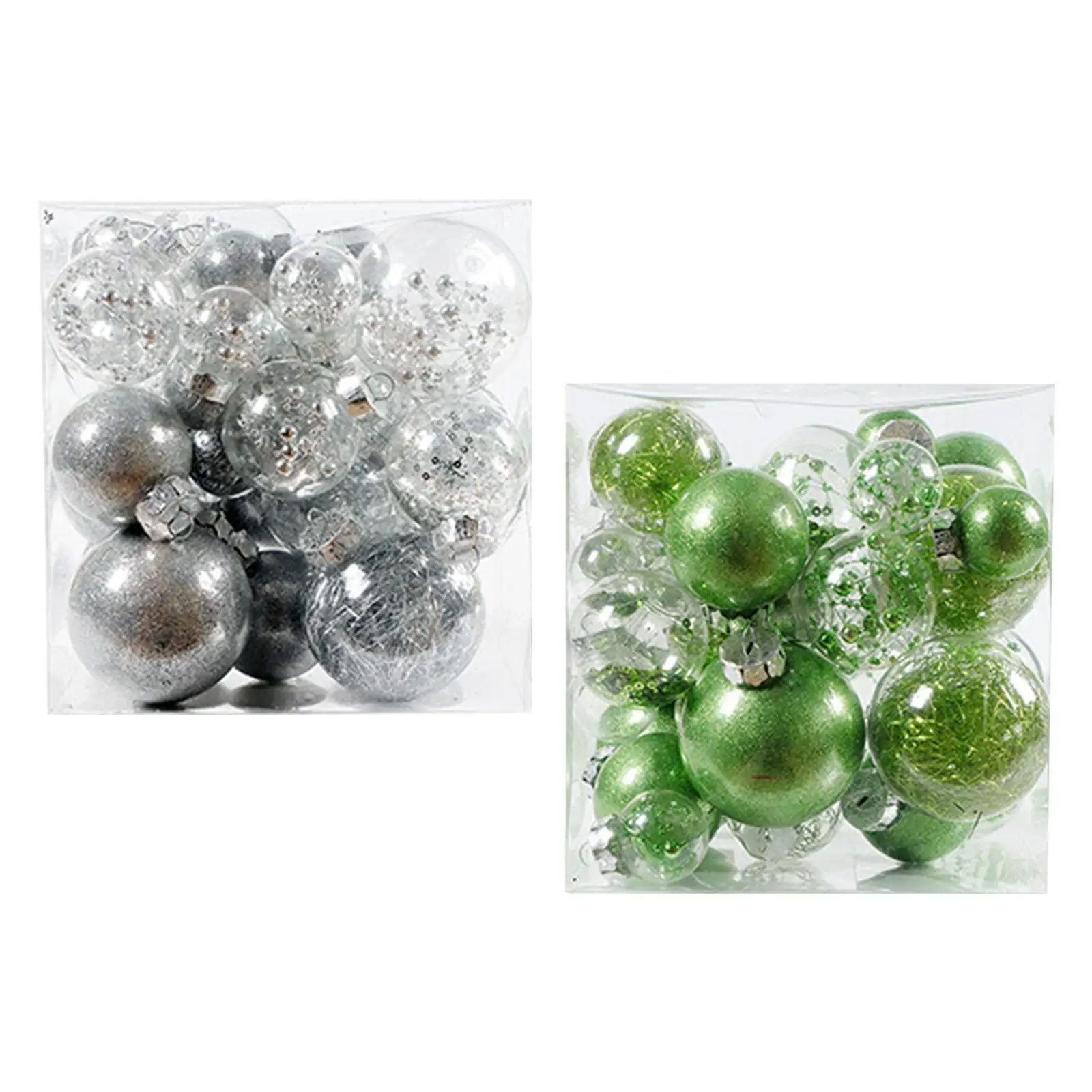 34x Christmas Balls Ornaments Decoration Hanging Balls Versatile Xmas Ornaments for Outdoor Holiday Party Celebration Backyard