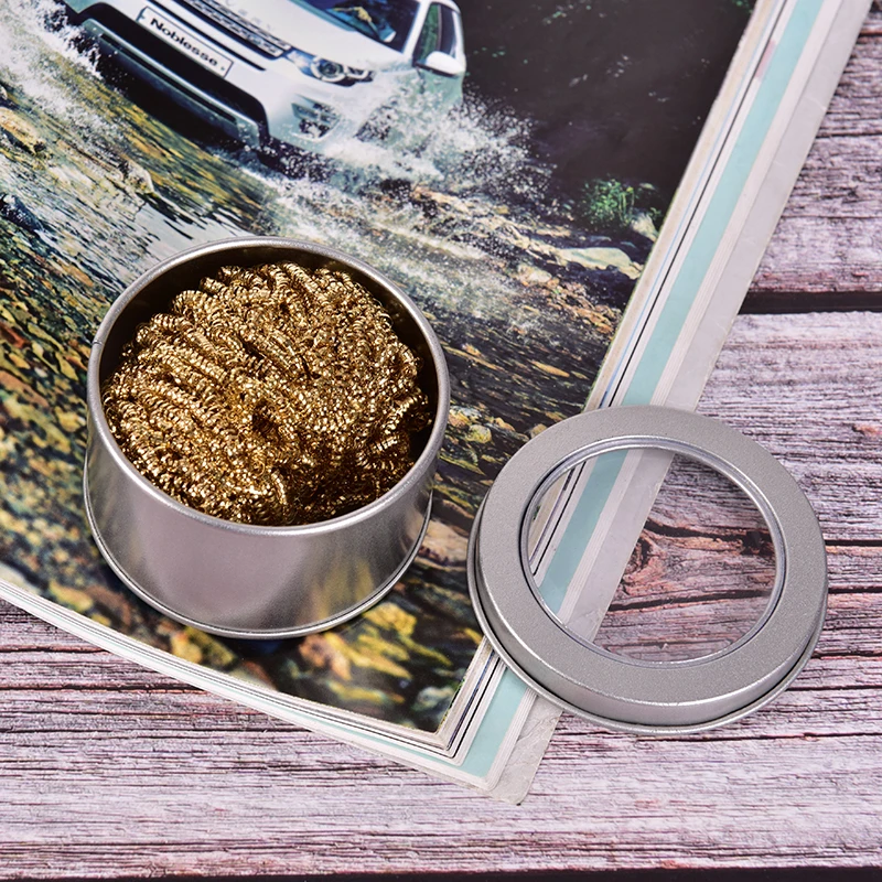 Welding Soldering Solder Iron Tip Cleaner Cleaning Steel Wire With Stand Set