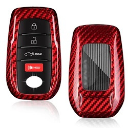 for Toyota key fob cover Carbon Fiber Key Shell for Toyota Venza RAV4 Land Cruiser Fortuner Mirai Collora Smart Key Case 2023