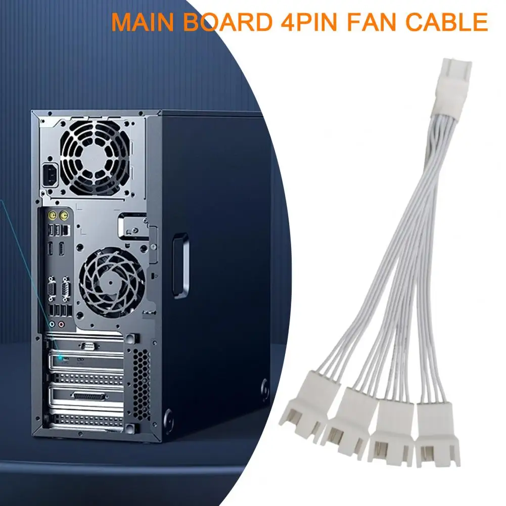 Adapter Cable Fan Adapter Cable Computer Cpu Fan Splitter Cable Set 4 Pin Adapter 4 Way Extension Hub for Motherboard Pwm Fan