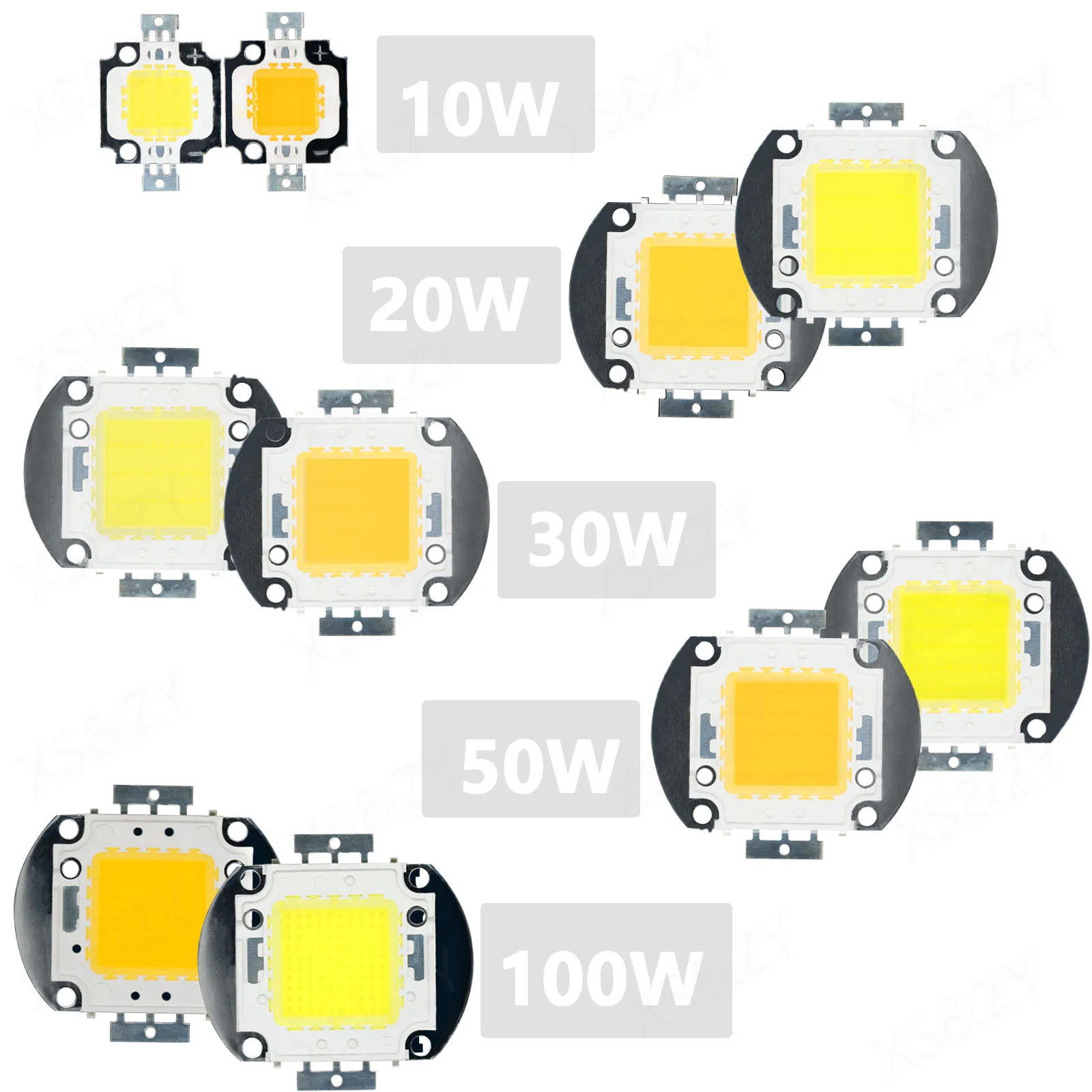 LED Beads 10W 20W 30W 50W 100W Integrated Light Source Warm Color White DC12-14V DC30-32V All Copper Bracket For Flood Light DIY