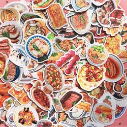 160 Pcs/Set Food Dishes Decorative Sticker DIY Chinese Food Recipe Delicious Food Scrapbooking Label Stickers