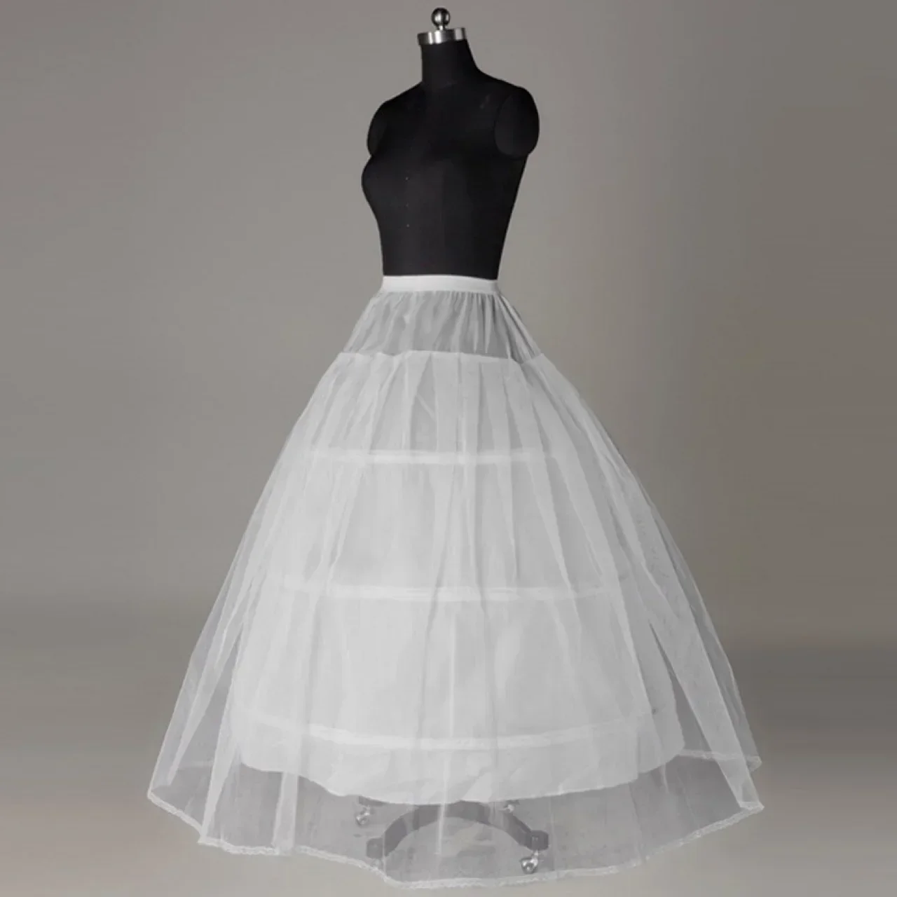 ЮбкаWomen Crinoline Petticoat 3 Hoops Skirt Elastic Half Slip A Line Underskirt For Wedding Ball Gown Bridal Dress