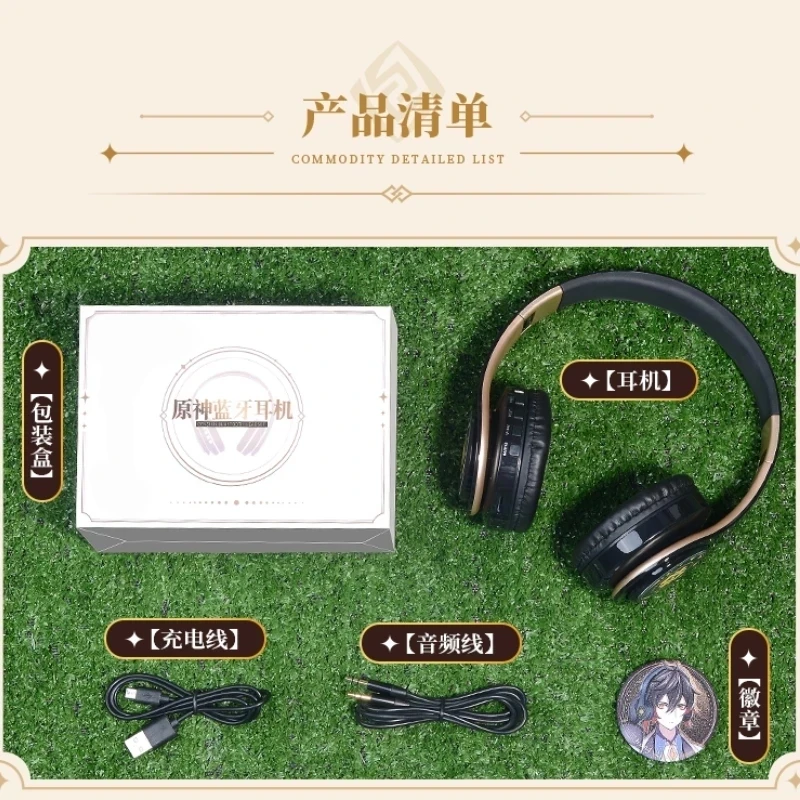 Audifonos Genshin Impact Theme Klee Xiao Beelzebul Hutao Zhongli Kaedeharakazuha Wireless Headphones Cosplay Bluetooth Headset