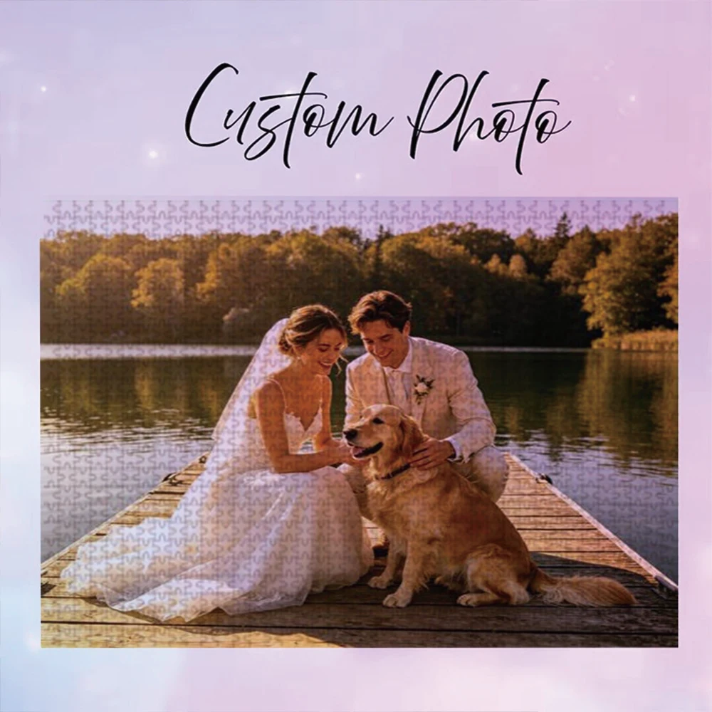 35/300/500/1020pcs Personalized Custom Photo Puzzle Wedding Photos DIY Toy Decoration Collectiable Gift Present Christmas