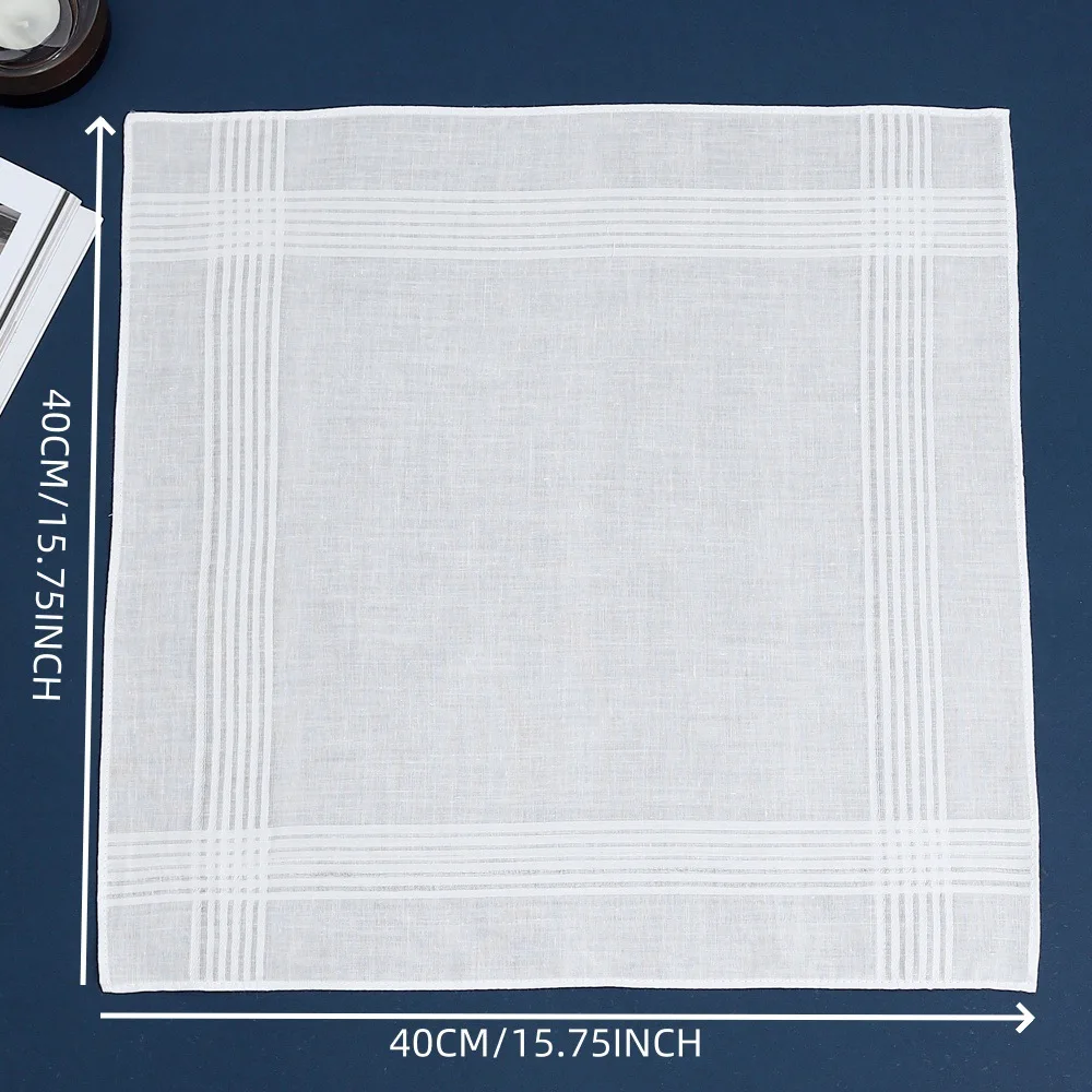Personalized Custom Text Cotton Handkerchief Custom Name Printed Pocket Square Wedding Anniversary Gift for Men Groom Groomsmen.
