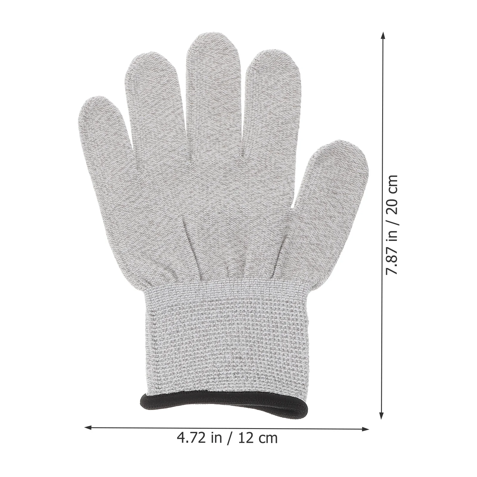 زوج واحد من قفازات العلاج الكهربائي، قفازات تدليك الألياف، خطوط تحويل لتدليك التجميل، زر متين من الفولاذ المقاوم للصدأ مرن