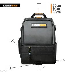 with Zipper for Electrician Tools Man Gift Top Quality EASEMAN Heavy Duty 1800D Quick Hanging Tool Bag