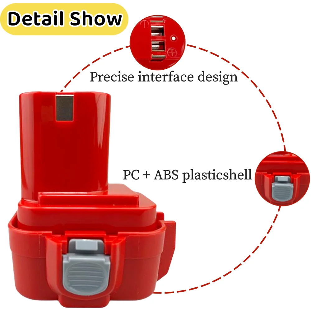 9,6 V 6,8 Ah Nimh austauschbare Batterie, geeignet für Makita Akku-Bohr schrauben dreher Werkzeug pa09 Batterie