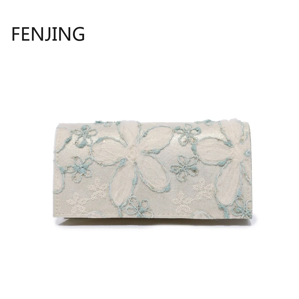 Elegant Retro Lace Embroidery Cheongsam Handbag 2026 Fashion Women Chain Crossbody Bag Evening Dinner Party Clutch Purse view 6