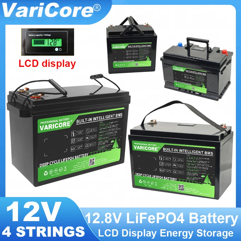 

VariCore 12.8V 310ah 280ah 120AH LiFePO4 Battery 12V Lithium Iron Phosphate Batteries Cycles Touring car Solar Wind Tax Free