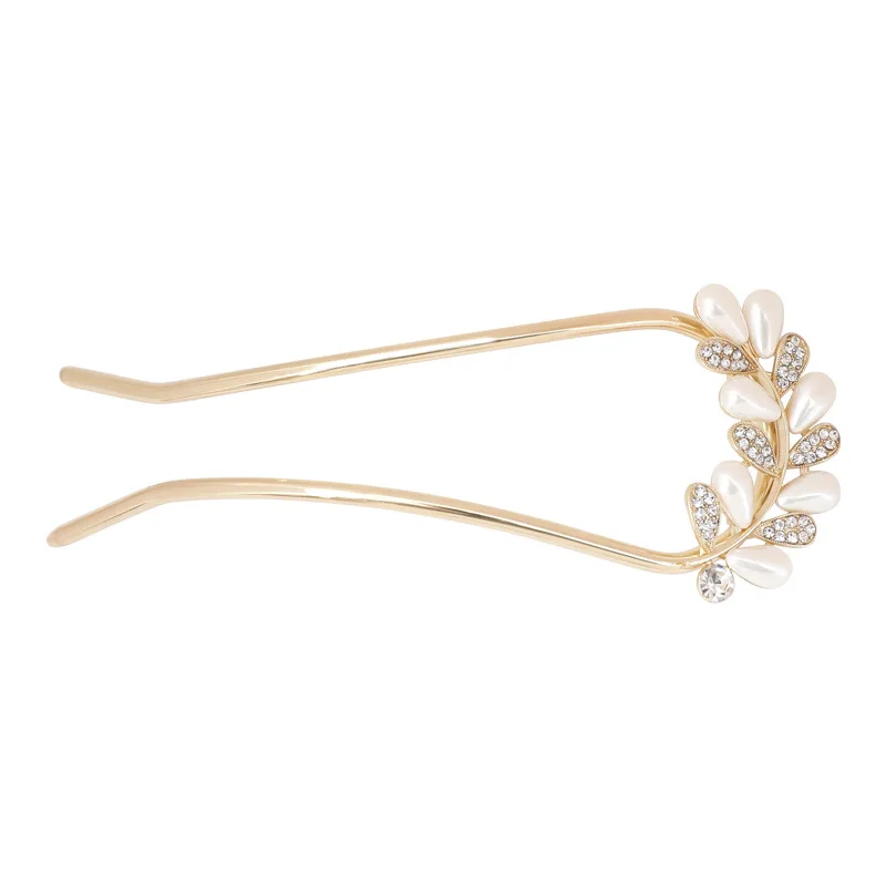 Fashion Hairpins U-shaped Metal Shell Hair Clip Pins Women Girls Hair Sticks Bun Maker Hair Styling Accessories