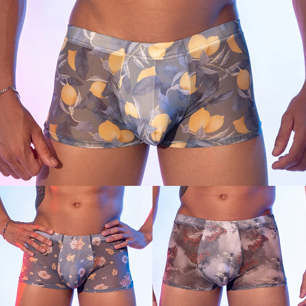 Cuecas masculinas tamanho médio lingerie shorts 5 mistura elastano 95 material poliamida todas as estações usar novo estado
