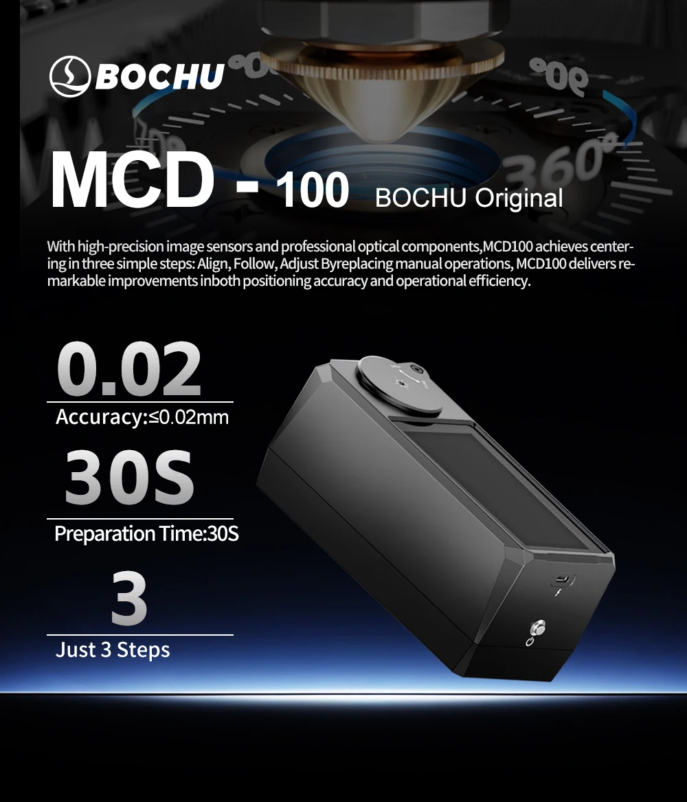BOCHU Original MCD100 Laser-Ausrichtungswerkzeug Hochpräziser Bildsensor Manuelles Zentriergerät für BOCHU Raytools Bodor Laserkopf – Detail 1