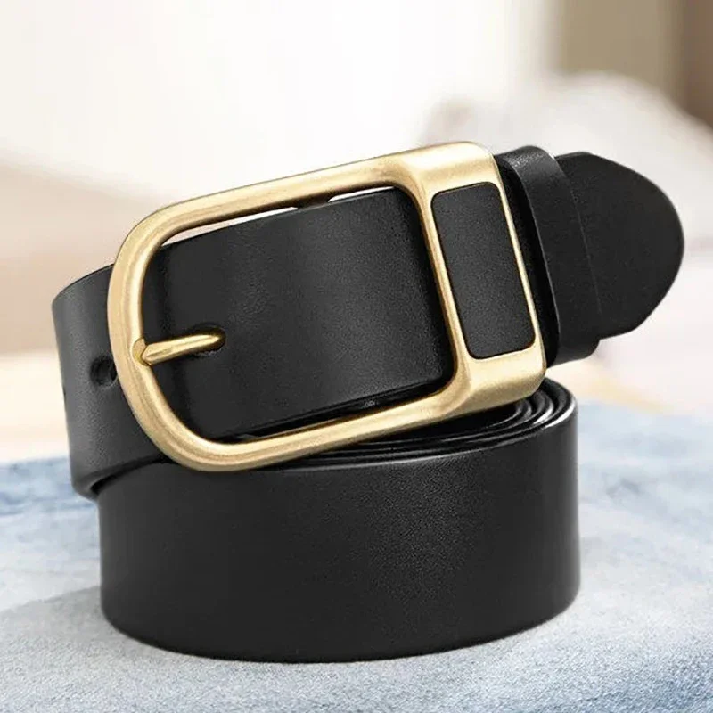 

Vintage needle buckle belt fashion men's business casual dress pants denim belt 2024 explosive