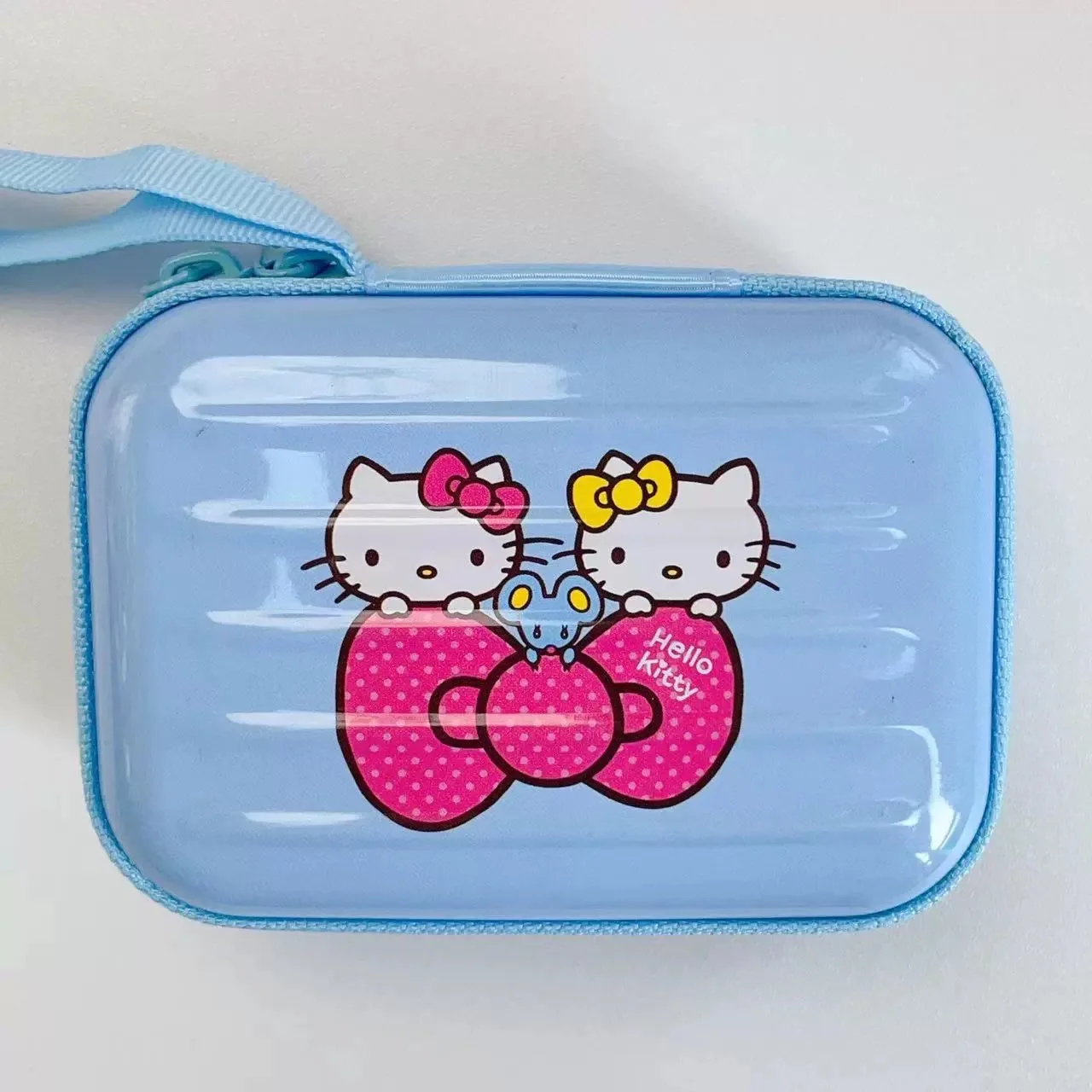 Sanrio Hello Kitty Storage Bag Cute valigia Shape casuale A Student Tote A Zipper Bag Cartoon children\'s Coin Storage Box Gift