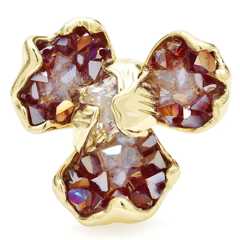 

Wuli&baby Handmade Crystal Pansy Flower Brooches For Women 3-color Sparking Flowers Plants Party Office Brooch Pin Gifts