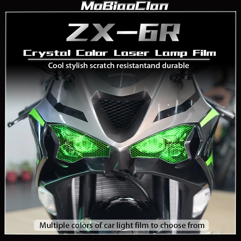 For Kawasaki Ninja zx6r zx 6r ZX 6R 2024 Modification Accessories Headlights And Taillights With Honeycomb Laser Protective