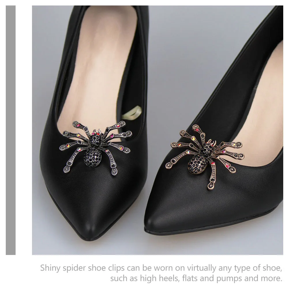

1 Pair Spider Clips Shiny Detachable Buckle For Heels Flats Pumps Shoe Jewelry Women Bridal Accessories Decorative Shoe