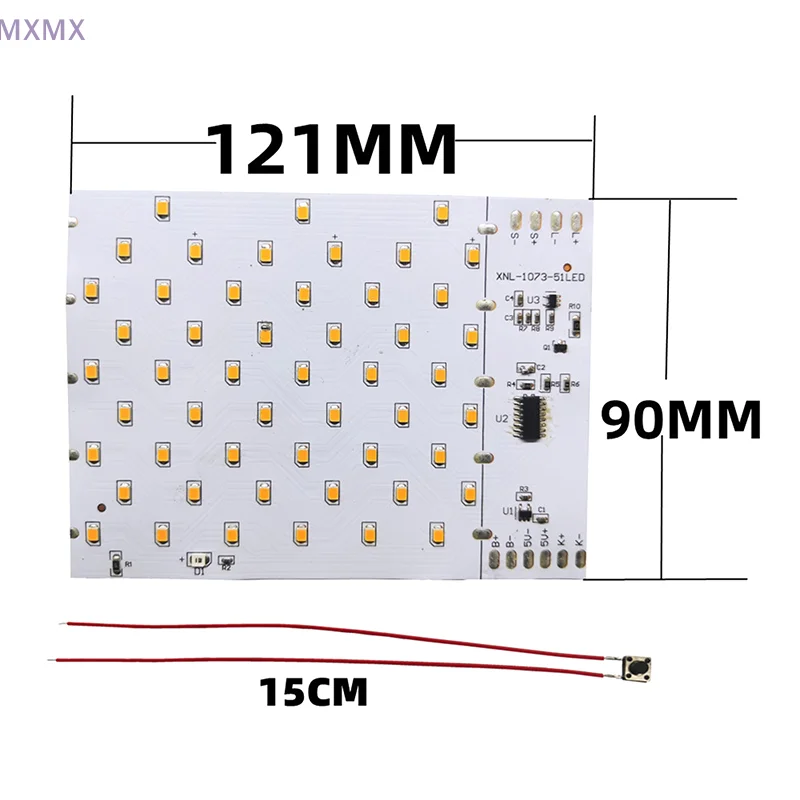 NEW 3.7V Solar Flame LED Lamp PCBA Simulated Solar Torch Lamp Controller Circuit Board With 51Pcs LEDs