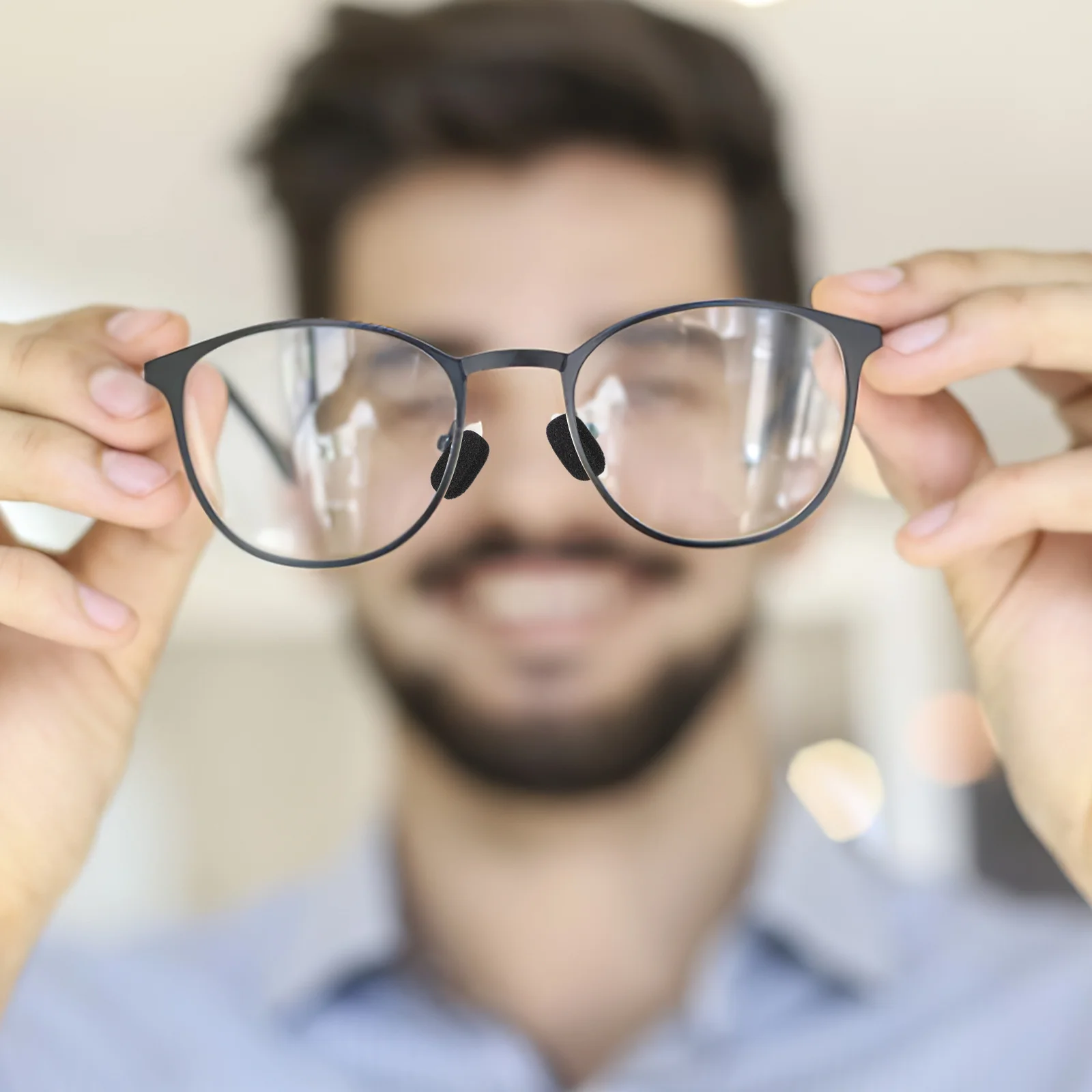 

Eyeglass Pads Anti-Slip Cushions Comfortable Support For Glasses Reusable Sponge Pads Optical Nose Protectors Non-Skid