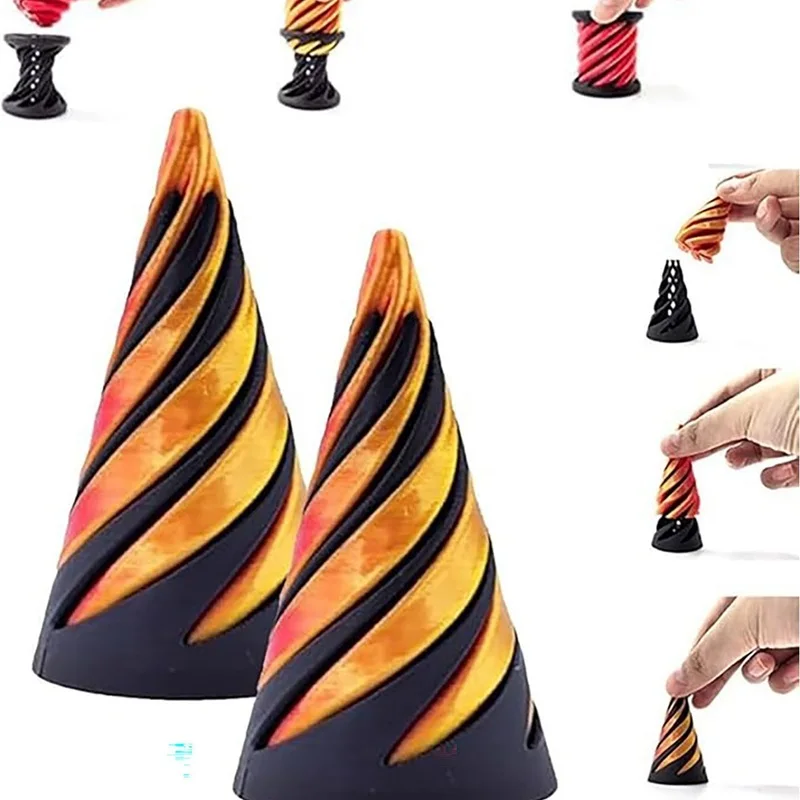 Intelligence Development Spiral Cone Fidget Toy Portable Children Toy Small Entertainment Decorative Math Games Helix Screw Toy