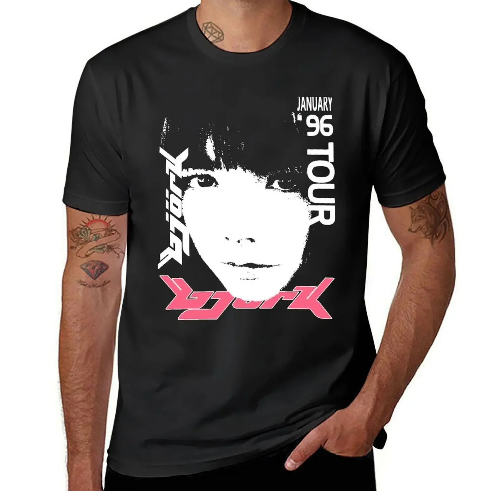 Bjork 1996 January Tour T-Shirt quick-drying anime figures essential t shirt black t shirts for men