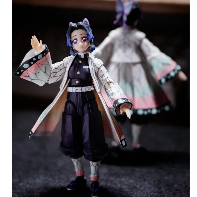 New Product In Stock Anime Demon Slayer Blade Bug Pillar Butterfly Ninja Ghost Slayer Team Mobile Handheld Model Desktop Ornamen