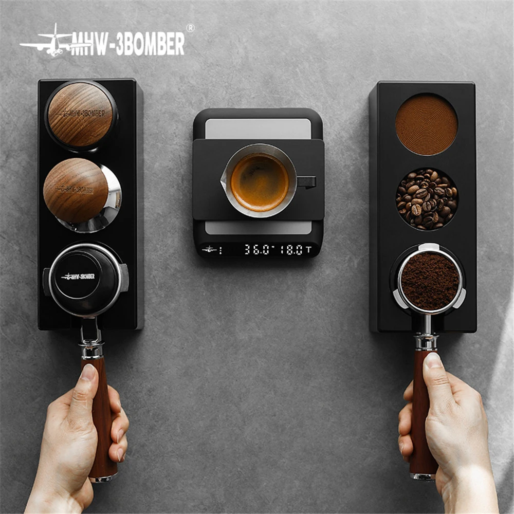 Coffee portafilter Tamper Holder Espresso Tamper Mat Stand ABS Cafe Tools Knock Box Slag Box Coffee Accessories for Barista