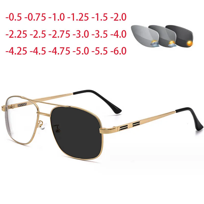 

Alloy Glasses Oversize Square Myopia Eyeglasses Women Metal Full Optical Eyewear Prescripiton 0 -0.5 -0.75 -1.0 TO -6.0