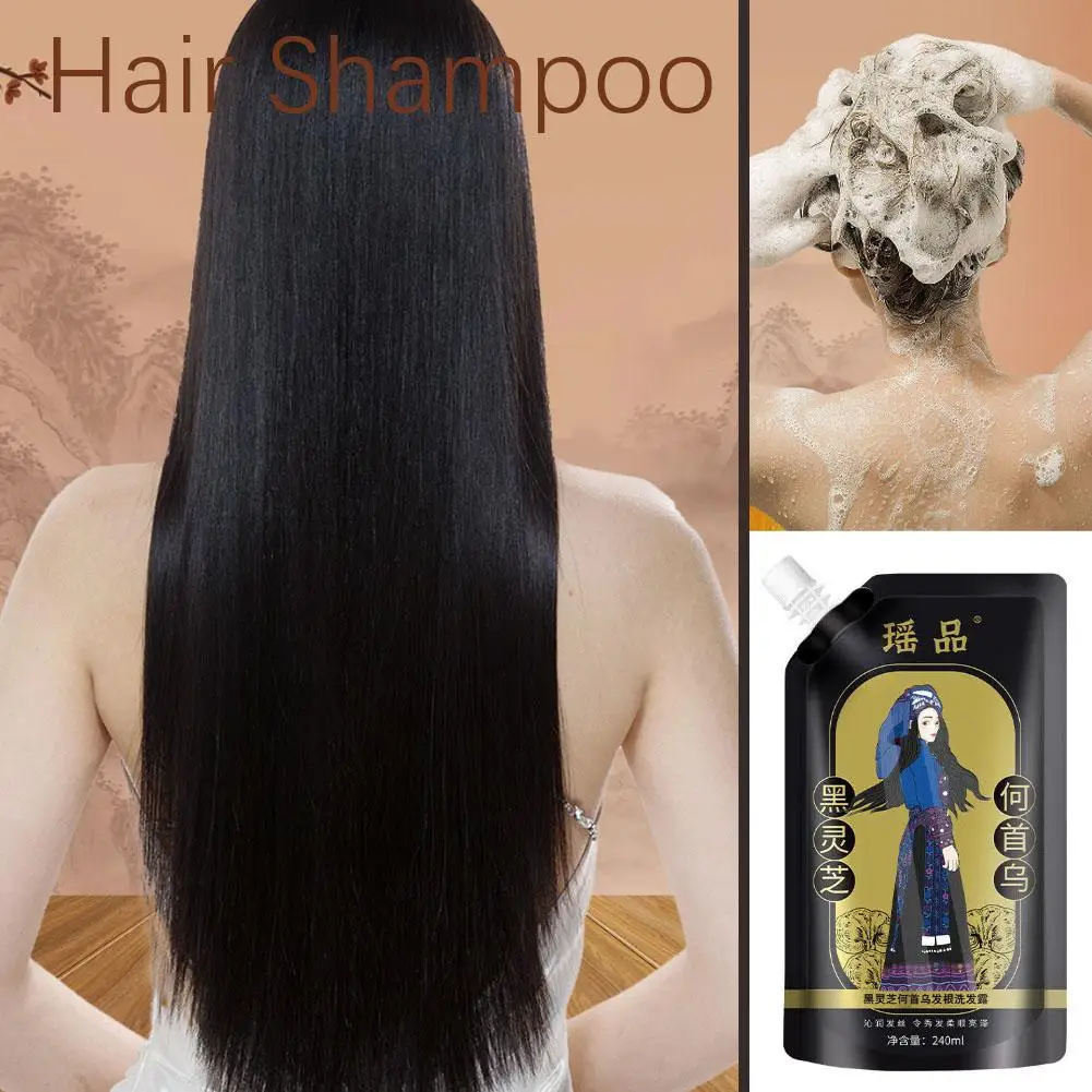 1/2/3pcs Plant Extract Anti-Hair Loss Hair Shampoo Polygonum Multiflorum Anti White hair Regrowth Natural Herbal Hair care