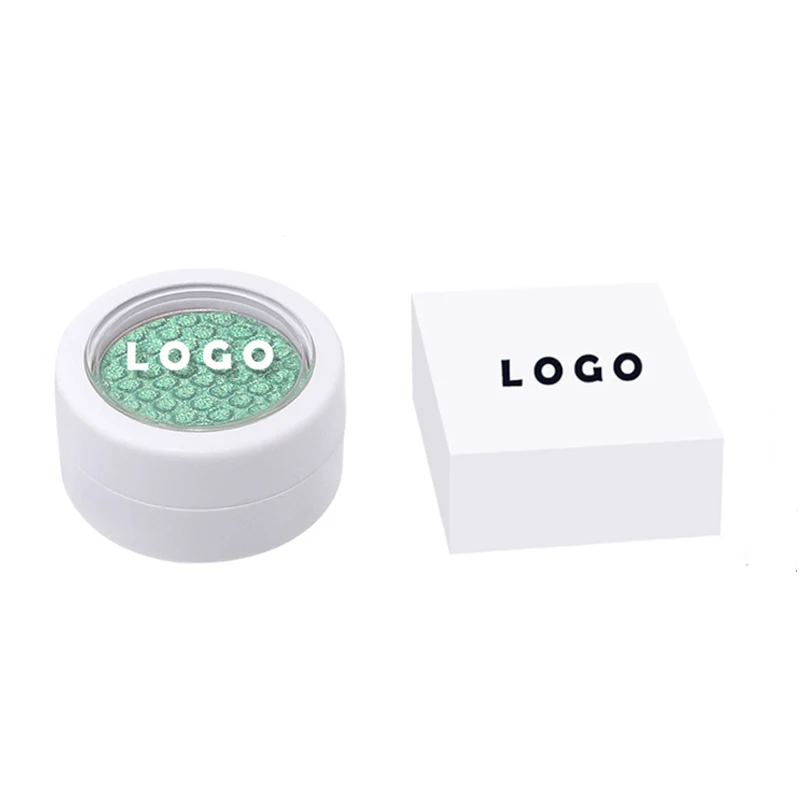 Cień do powiek Private Label z własnym logo, wodoodporny, jednokolorowy, delikatny połysk, kolor kameleon, pigment z efektem cekinów i perły, do makijażu.