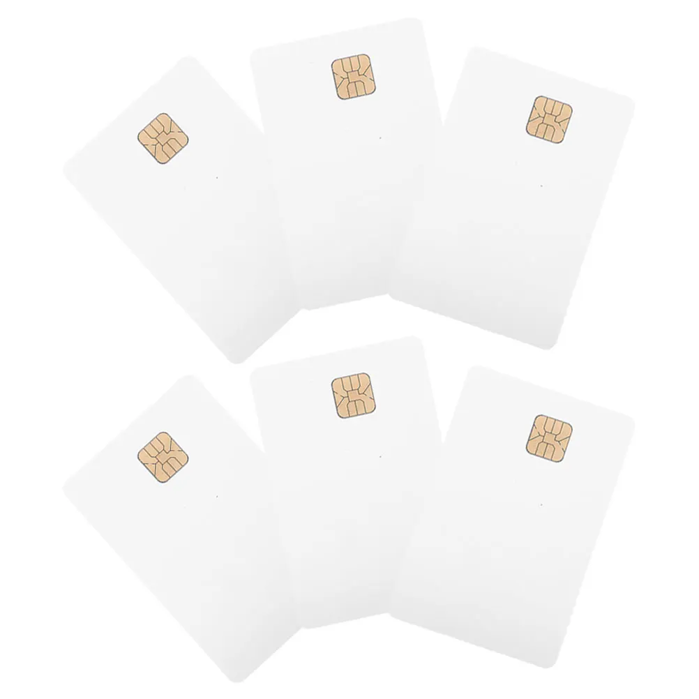 

6pcs Identity Card PVC Blank Cards Double Side Chip Printing Copper Doctor Badge Smart Tags Work Longlasting Smooth Data