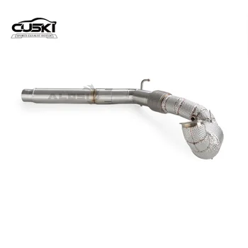 Customizable Exhaust Downspout for Audi Q3 2.0T 2013-2018 Stainless Steel High-performance Exhaust Downpipe with Heat Shield