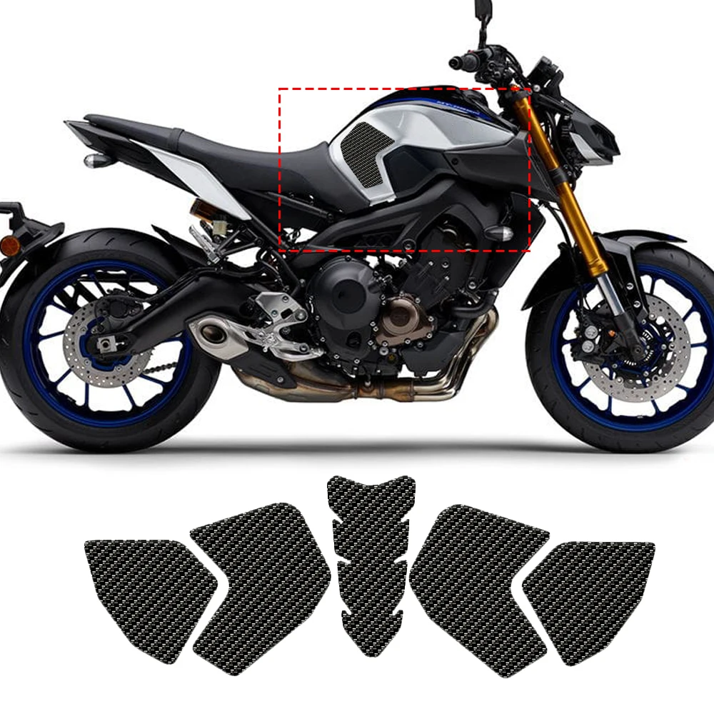 2020 Motorcycle Non-slip Side Fuel Tank Stickers Waterproof Pad 3D Sticker For YAMAHA FZ09 FZ 09 MT 09 MT09 2015 2013-2020