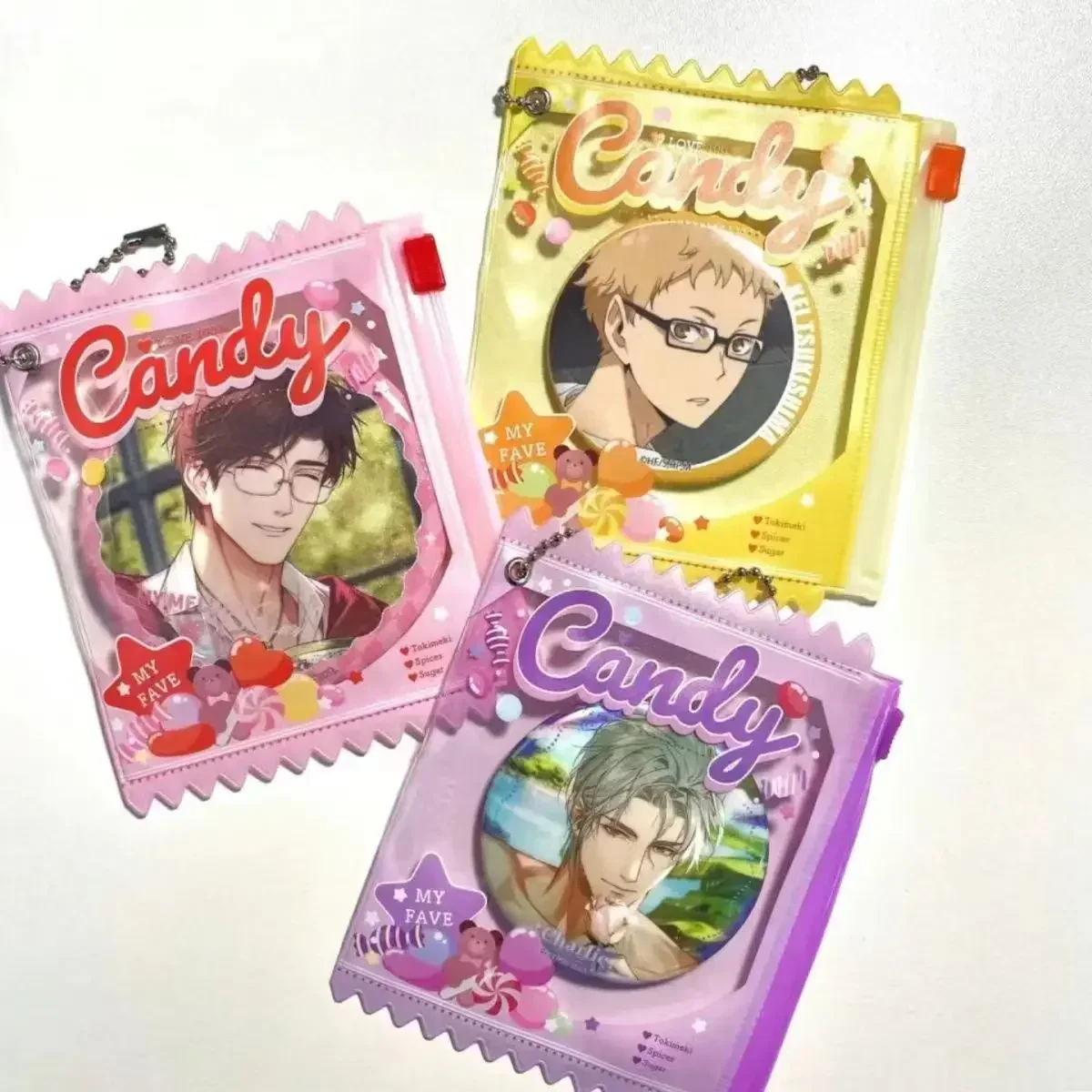 Cartoon Candy Bag Badge Protector Case for 58mm and 75mm Anime Badges Decoration Bag Accessories Case