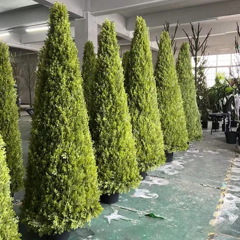 

1.2M-1.5M Artificial Pine and Cypress Plant Wedding PE Christmas Tree Decoration Artificial Plants for Interiors Outdoor Garden