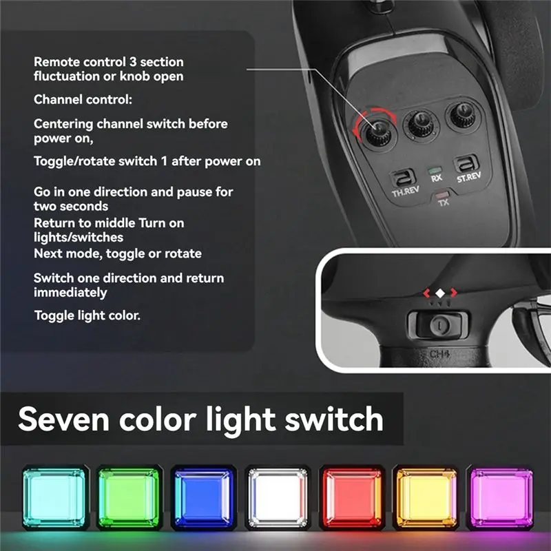Model Roof Light Marker Light 7 Colors And 12 Modes Adjustable Diy Modified Remote Control Model Upgrade Accessories C