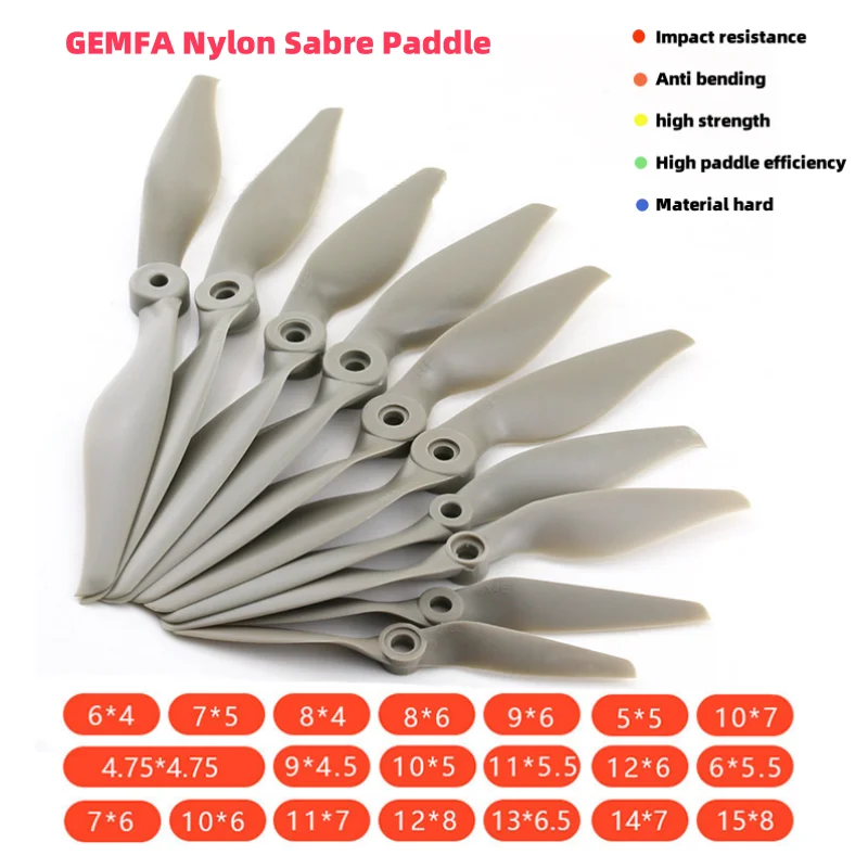 

2pcs Gemfan Apc Nylon Propeller 5x5/6x4/7x5/8x4/8x6/9x6/10x5/10x7/11x5.5/12x6/13x6.5/14x7/16x8/17x10 Props For RC Model Airplane