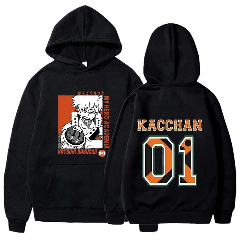 Hot Anime Bakugou Katsuki Printing Hoodies Loose Sweatshirt Women Men Harajuku Personality Long Sleeve Casual Tops