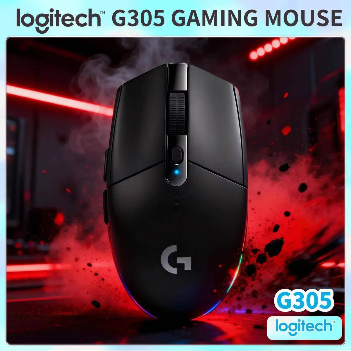 

Беспроводная мышь Logitech G305, 12000 регулируемых DPI, подключение 2,4 ГГц, 6 программируемых кнопок, для игр и офиса