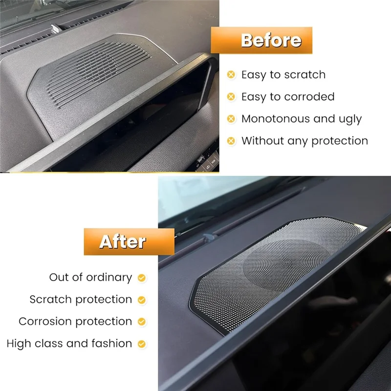 

High Quality For Toyota Land Cruiser 250 Prado LC250 2024 Center Console Dashboard Speaker Cover Trim Interior Accessories