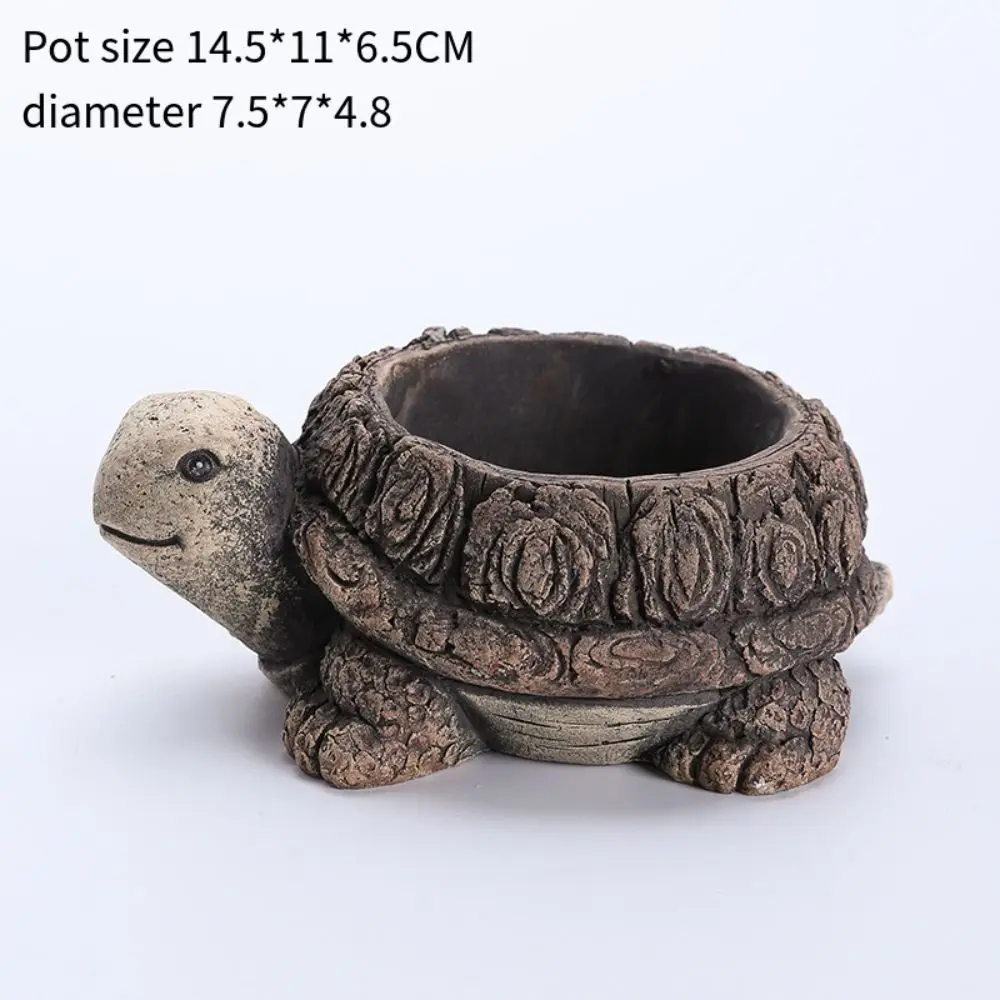 Cartoon Turtle Succulent Flower Pot Cement Cute Frog Succulent Flower Pot Making Mould 3D DIY Animal Planter Molds Balcony