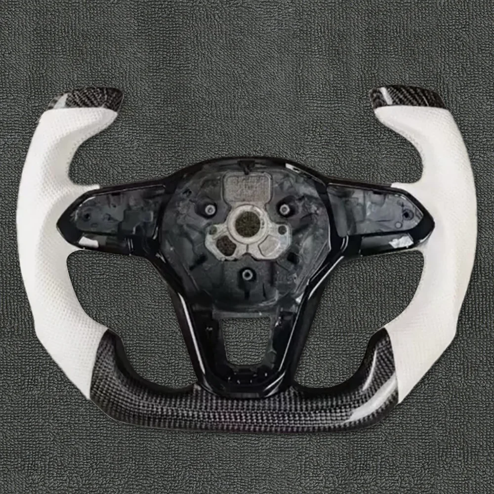 For VW Golf MK8 GTI / Golf 7 GTI RLine Carbon Fiber Steering Wheel Customized With Key Frame Assembly